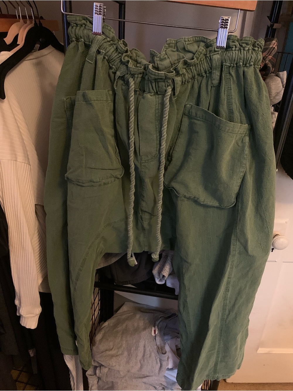 Free People Olive Green Runyon Pants - Picture 3 of 5